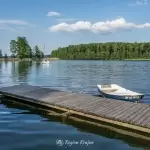 Plaża w Kujankach nad jeziorem Borówno