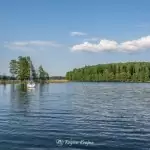 Plaża w Kujankach nad jeziorem Borówno
