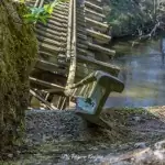 Zerwany most nad Gwdą