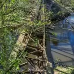 Zerwany most nad Gwdą